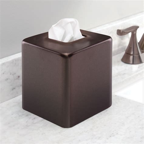 mdesign modern square metal paper facial tissue box cover holder|open bottom tissue box cover.